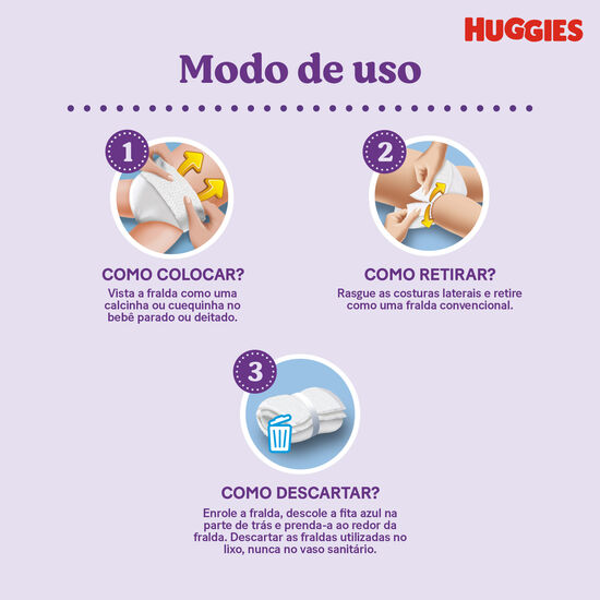 Fralda Huggies Tripla Proteção Roupinha XXG - 22 fraldas